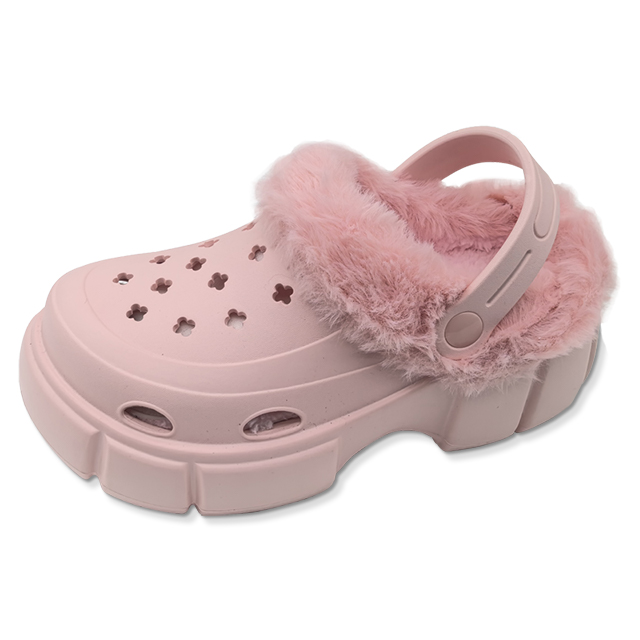 Plush Eva Furry Slipper Shoes for Women With Fur Winter Warm House Indoor 