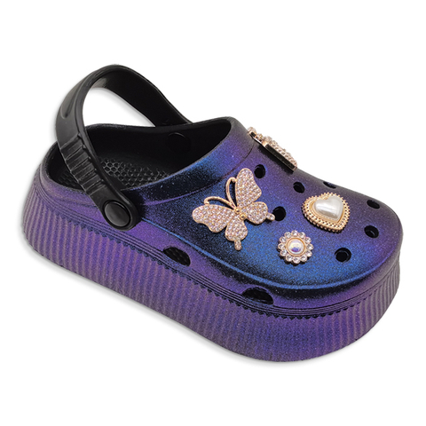 Kid‘s EVA Garden Shoes with Thick Bottom Outdoor Soft Beach Shoes for Girls Children Sandals
