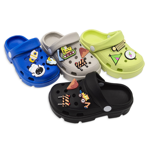 Kid’s EVA Shoes Fashion Cute Garden Shoes Baby Boys Outdoor Sandals Slippers With Shoe Upper Decoration