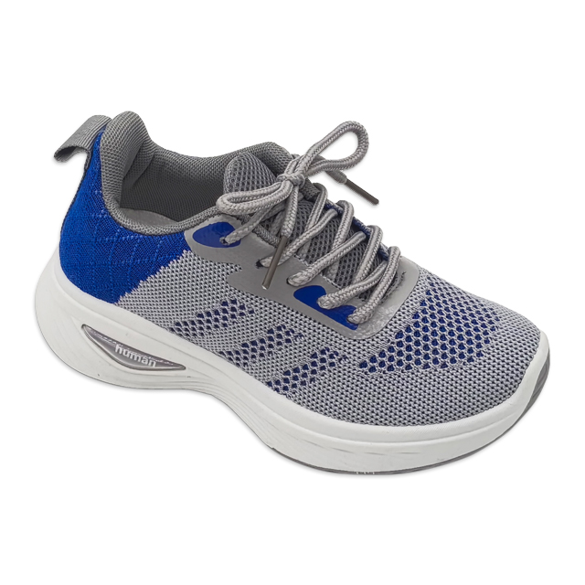 Kid's Injection Shoes Knitted Outdoor Mesh Sports Soft Sole Running Shoes for Boy And Girls Casual Two-tone Thick Soled Shoes