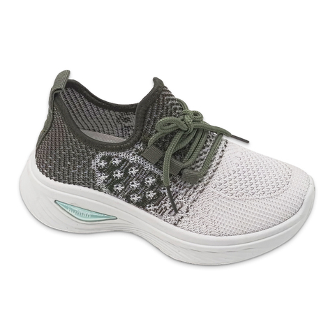 Kids Injection Shoes Knitted Outdoor Breathable Shoes Casual Sports Thick Soled Two-tone Shoes