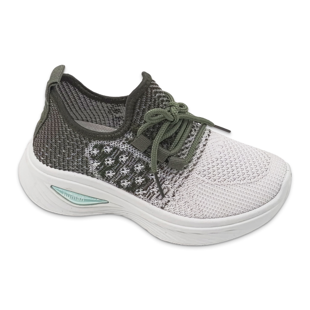 Kids Injection Shoes Knitted Outdoor Breathable Shoes Casual Sports Thick Soled Two-tone Shoes
