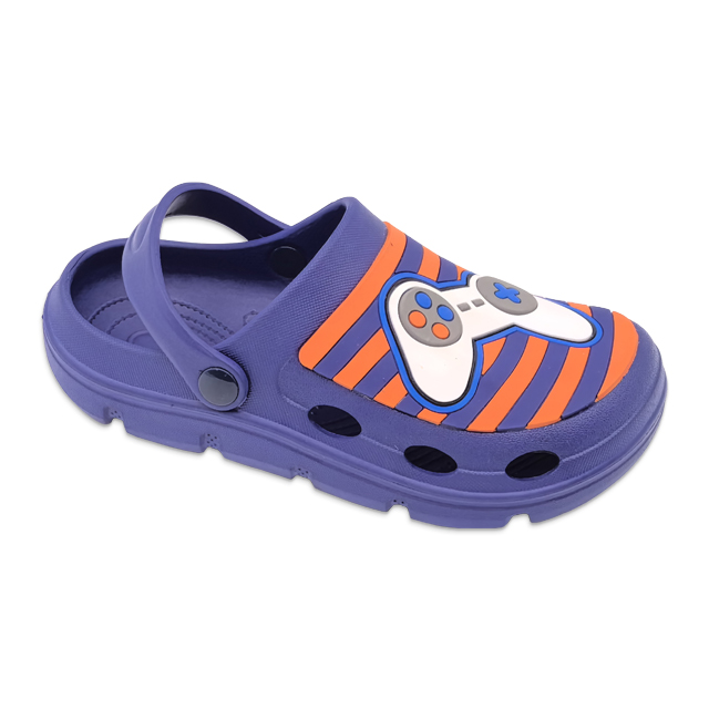 Children's EVA Shoes Solid Color Waterproof Cartoon Game Handle Decoration Slippers