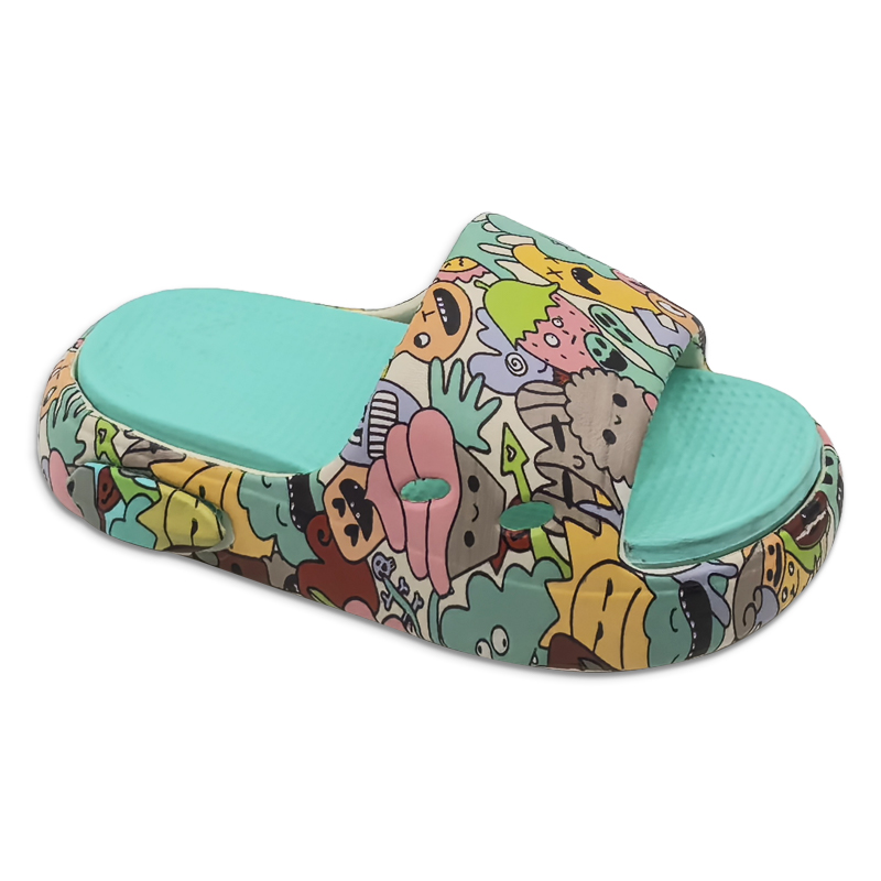 Children's EVA Slippers Cartoon Hand Drawn Illustration Decoration Home Shoes for Boys And Girls Summer Soft Indoor Outdoor Sandals