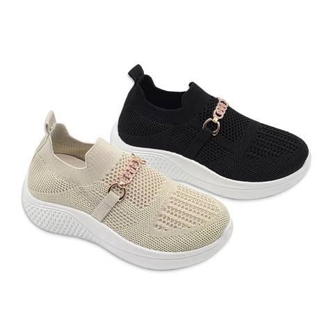 Children's Injection Shoes Flying Knitted Mesh Girls Casual Walking Shoes