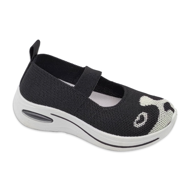 Kid's Injection Shoes Flying Knitted Mesh Thick Soled Cute Casual Walking Shoes