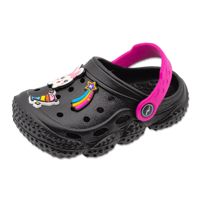 Children's EVA Slippers Girls Shoes Bottom of Tire Shoes with Cartoon Rabbit Decoration