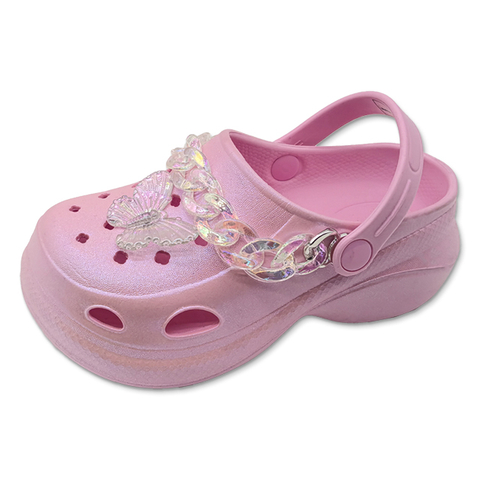 Fashion Children’s EVA Slides Shoes with Glitter Powder Super Stylish Summer Beach Slippers For Girls