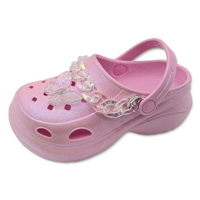Fashion Children’s EVA Slides Shoes with Glitter Powder Super Stylish Summer Beach Slippers For Girls