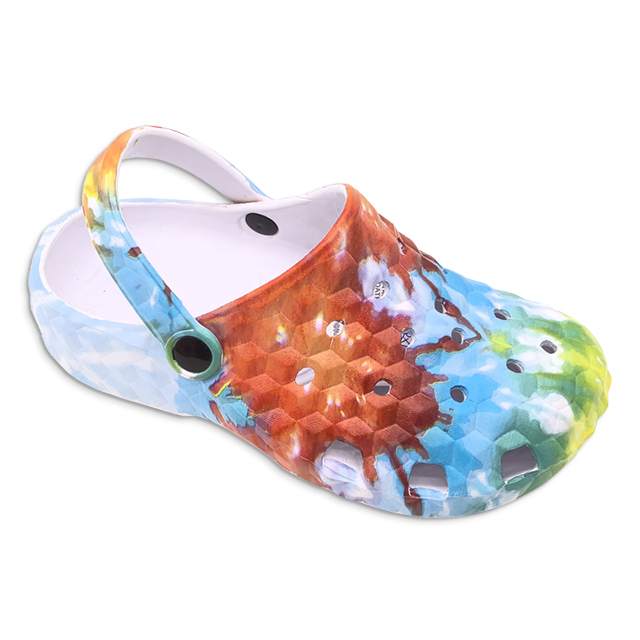 EVA Clogs Garden Shoes for Women and girls Comfortable Shoes multicolour Splashing ink butterfly Slippers