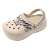 Women’s Eva Shoes with Thick Bottom Outdoor Summer Cute Girls Beach Slippers with Butterfly Chain