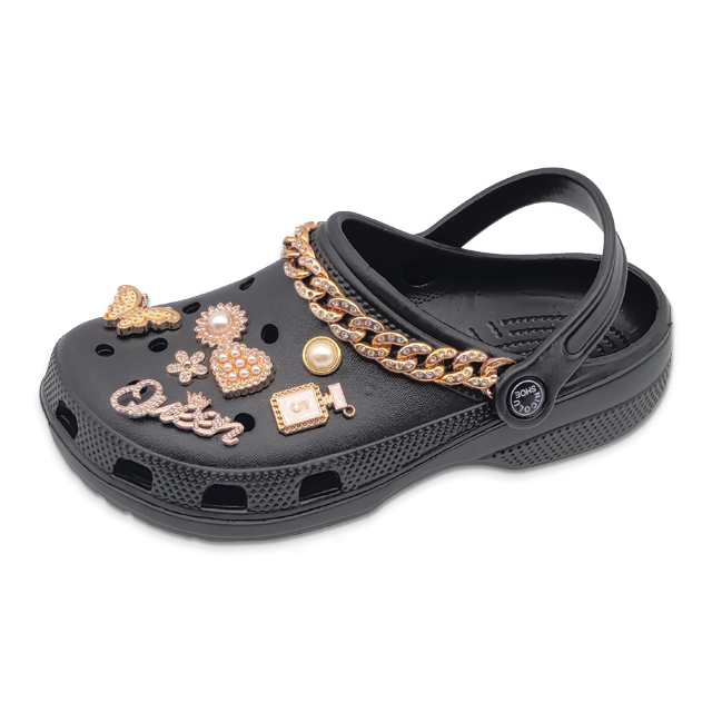 EVA Shoes For Women Breathable Lady Outdoor Slippers With Shiny Alloy Decoration