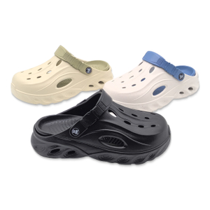 Men's EVA Beach Sandals Outdoor Shoes with Platform Style soft-soled Summer Two-tone Garden Shoes