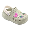 Women's EVA Shoes Garden Clogs Classic Slippers with Butterfly And Fruits Decoration Thick Soled Increase Height Sandals