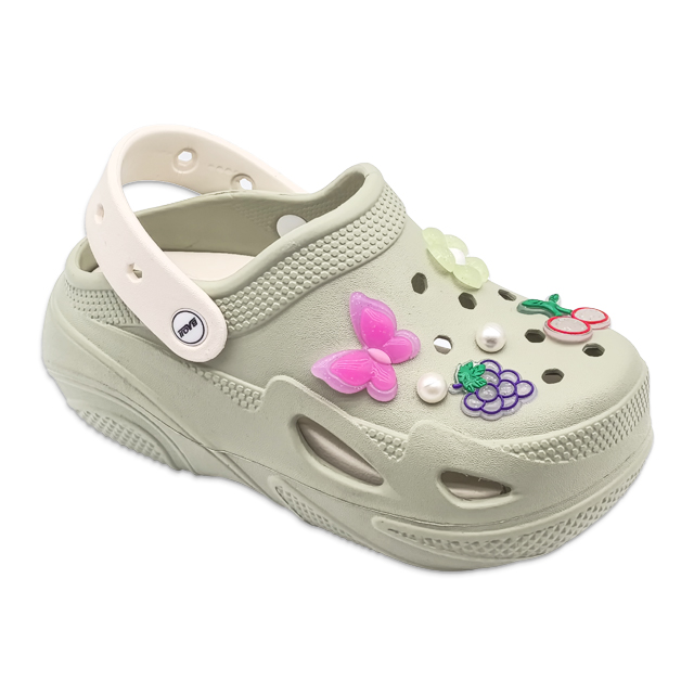 Women's EVA Shoes Garden Clogs Classic Slippers with Butterfly And Fruits Decoration Thick Soled Increase Height Sandals