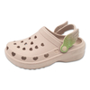 Women's EVA Summer Sandals Heart Shoe Hole Girls Cute Garden Shoes Outdoor Shoelaces with Gradient Colored Wings