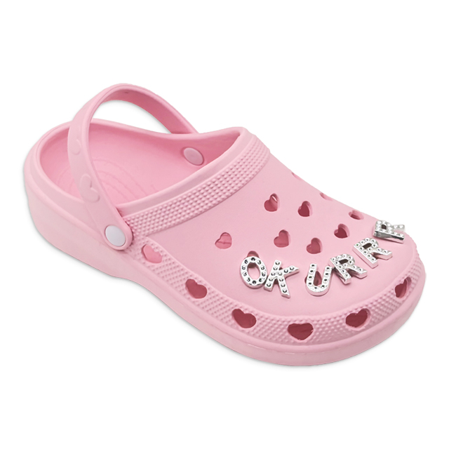 EVA Summer Sandals Women's Clogs Girls Cute Garden Shoes Outdoor with Alphabet Decorated