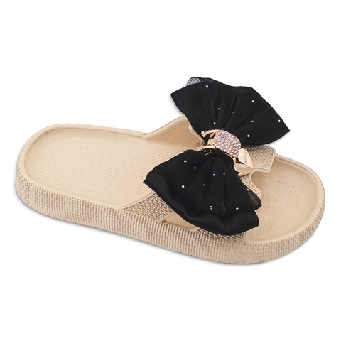 Kids EVA Slippers Cute Bowknot Accessories Slippers Solid Color Home Classic For Children