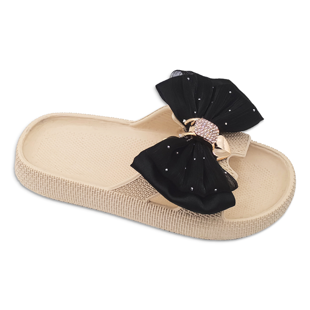 Kids EVA Slippers Cute Bowknot Accessories Slippers Solid Color Home Classic For Children