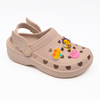 EVA Summer Sandals Women's Clogs Heart Shoe Hole Girls Cute Garden Shoes Outdoor Shoelaces with Small Wings