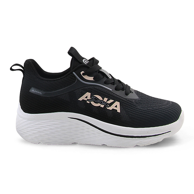Fashionable Women Sport Shoes Flying Knitted Thick Bottomed Solid Colored Shoes with Letters