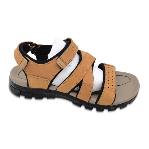 Men's Outdoor Non-Slip Leather Velvet Upper Sandals Indoor Soft Leather Platform Slippers