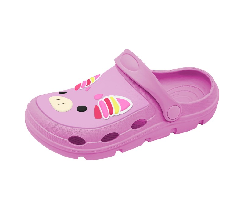 Children's EVA Shoes Solid Color Waterproof Cartoon Little Cow Decoration Slippers