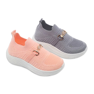 Kid's Injection Shoes Flying Knitted Mesh Girls Casual Walking Shoes