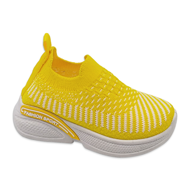 Kid's Injection Shoes Flying Knitted Walking Shoes Solid Color Mesh Casual
