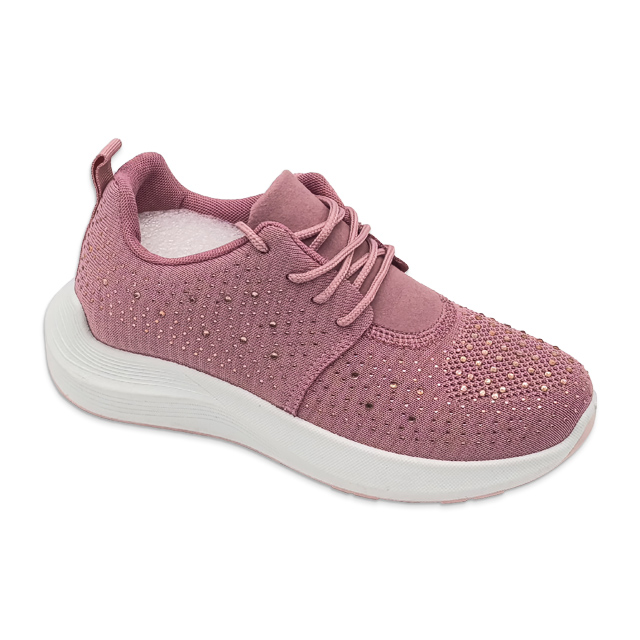 Women's Injection Shoes Flying Knitted Sneakers Breathable Mesh Casual
