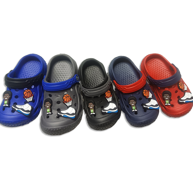 Breathable Eva Children Shoes with Cartoon Design Rubber Patch Around The Upper