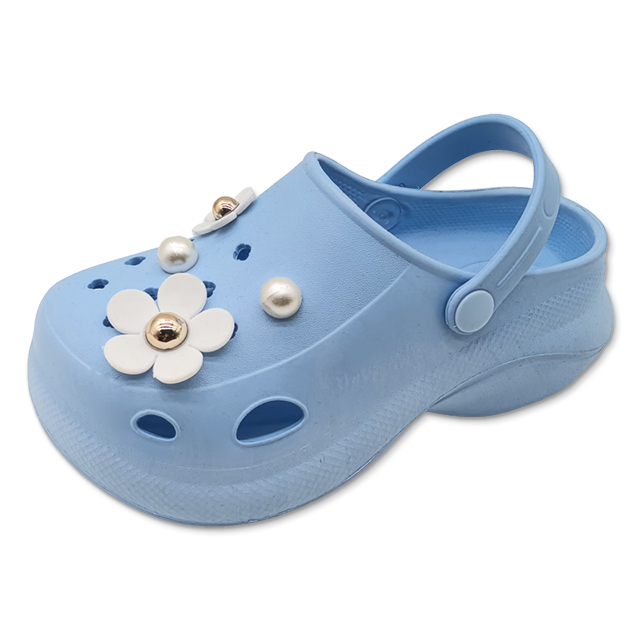 EVA Summer Garden Shoes With Pearls Trend Girl Cute Children Clogs For Girls 
