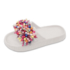 Children's EVA Shoes Solid Color Sole Waterproof Colorful Bead Decoration Slippers