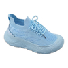 Women Shoes Casual Sneakers With Shoe Laces Flying Knitting Upper PVC Injection Shoes Solid Color