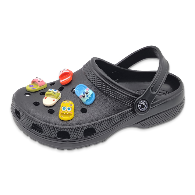 Kid's EVA Sandal Beach Garden Shoes with Super Cute Decorations Solid Color Garden Shoes for Boys