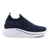 Women's Knit Upper Casual Shoes with PVC Injection Outsole Solid Color Thick Soled Shoes