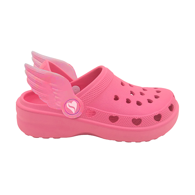 Women’s Slippers EVA Shoes Heart-shaped Hole Garden Shoes Decorate with Wings Cute And Fashionable
