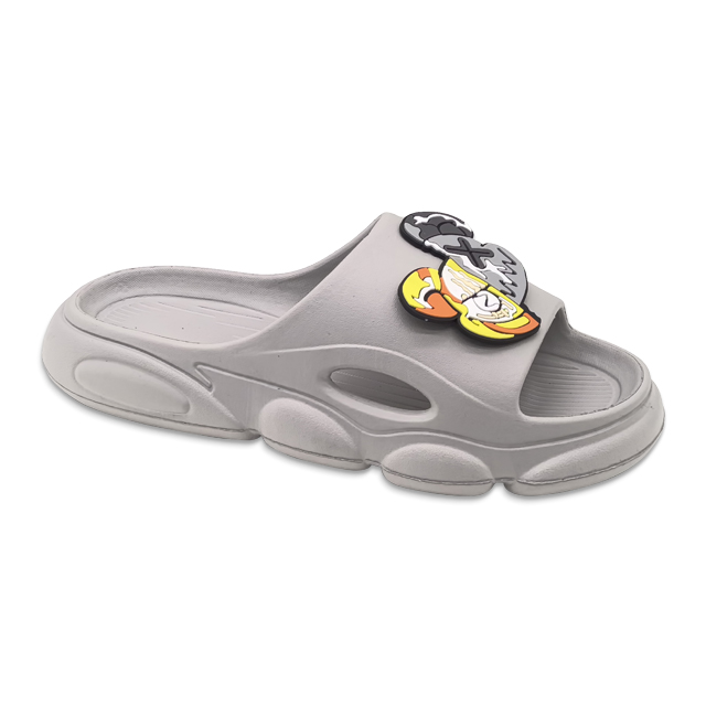 Men's EVA Shoes Solid Color Waterproof Cartoon Bear Decoration Indoor Slippers