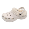 Women's EVA Shoes Solid Color Winter Cotton Slippers Thick Soled Increase Height Warm Woolen Shoes