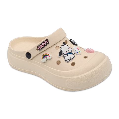 Kid's EVA Classic Thick Soled Round Toe Shoes Garden Shoes With Cute Pochacco Series Decoration