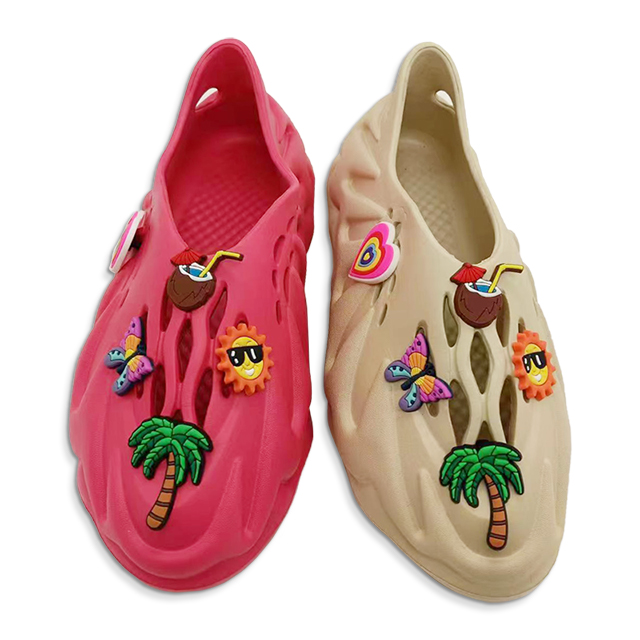 EVA Women’s Shoes Wear-resistant Simple Color Eva Hole Sandals Outdoor Home Slippers with Shoe Upper Accessories