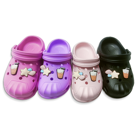 Cute Cartoon Kids Summer EVA Shoes for Girls Garden Shoes Children Slides Slippers