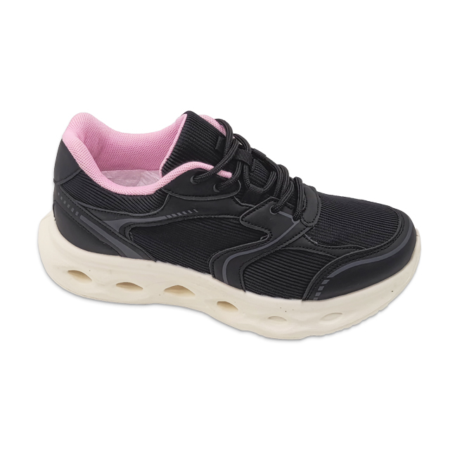 Women's Injection Shoes Fitness Running Shoes Sports Thick Soled Knitted Two-tone Sneakers