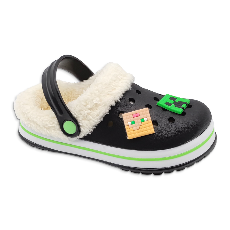 Kid's EVA Cotton Slippers Shoe Unisex Shoes Winter Style Detachable Washable Home Plush Shoes Outdoor Thickened Cotton Slippers With Cute Dog Accessories