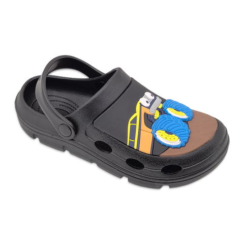Children's EVA Shoes Solid Color Waterproof Cartoon Car Decoration Slippers