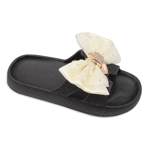 Kids EVA Slippers Cute Bowknot Accessories Slippers Solid Color Home Classic For Children