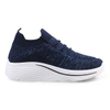  Women's Knit Upper Casual Shoes with PVC Injection Outsole Solid Color Thick Soled Lace-up Shoes