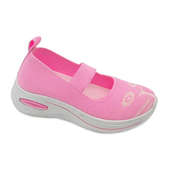 Kid's Injection Shoes Flying Knitted Mesh Thick Soled Cute Casual Walking Shoes