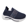 Kid's Injection Shoes Flying Knitted Mesh Girls Shoes with Thick Soled