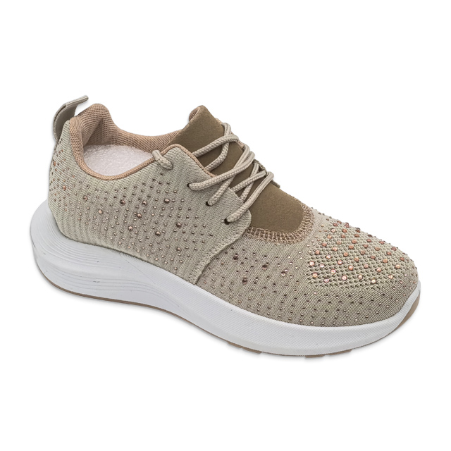Women's Injection Shoes Flying Knitted Sneakers Breathable Mesh Casual